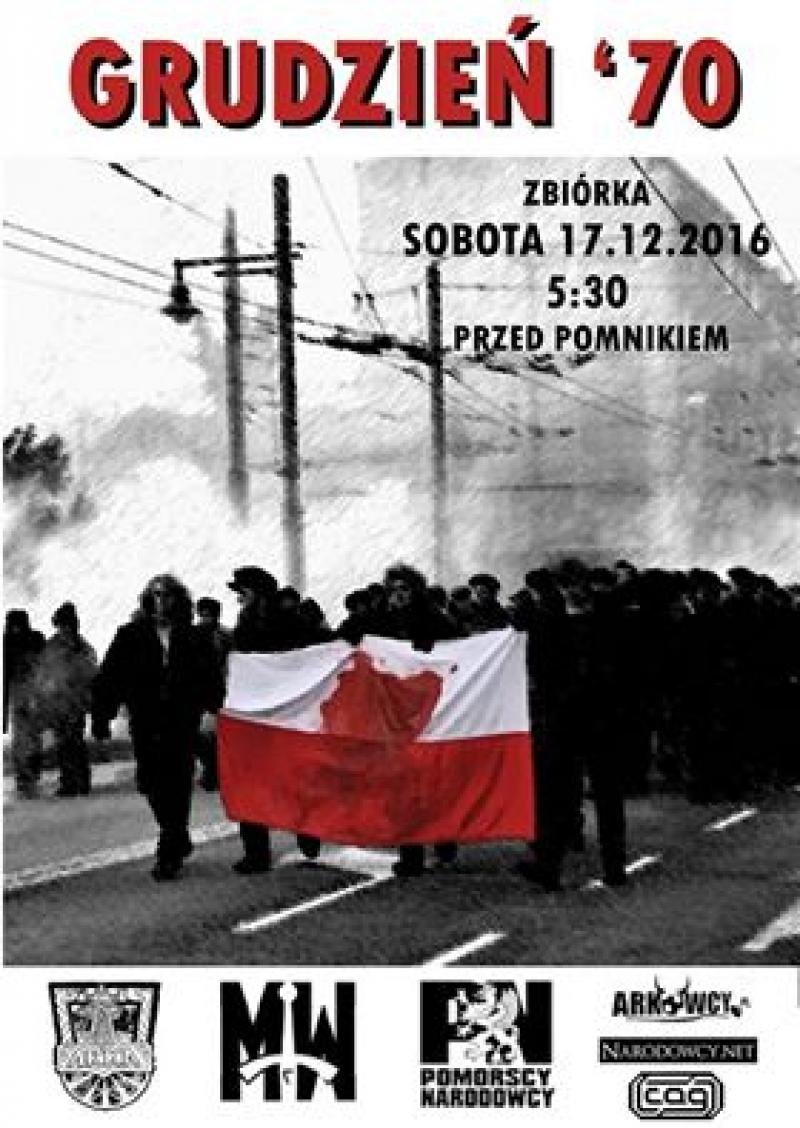 46. Rocznica Grudnia 1970 - sobota 17.12.2016 godz. 05:30.